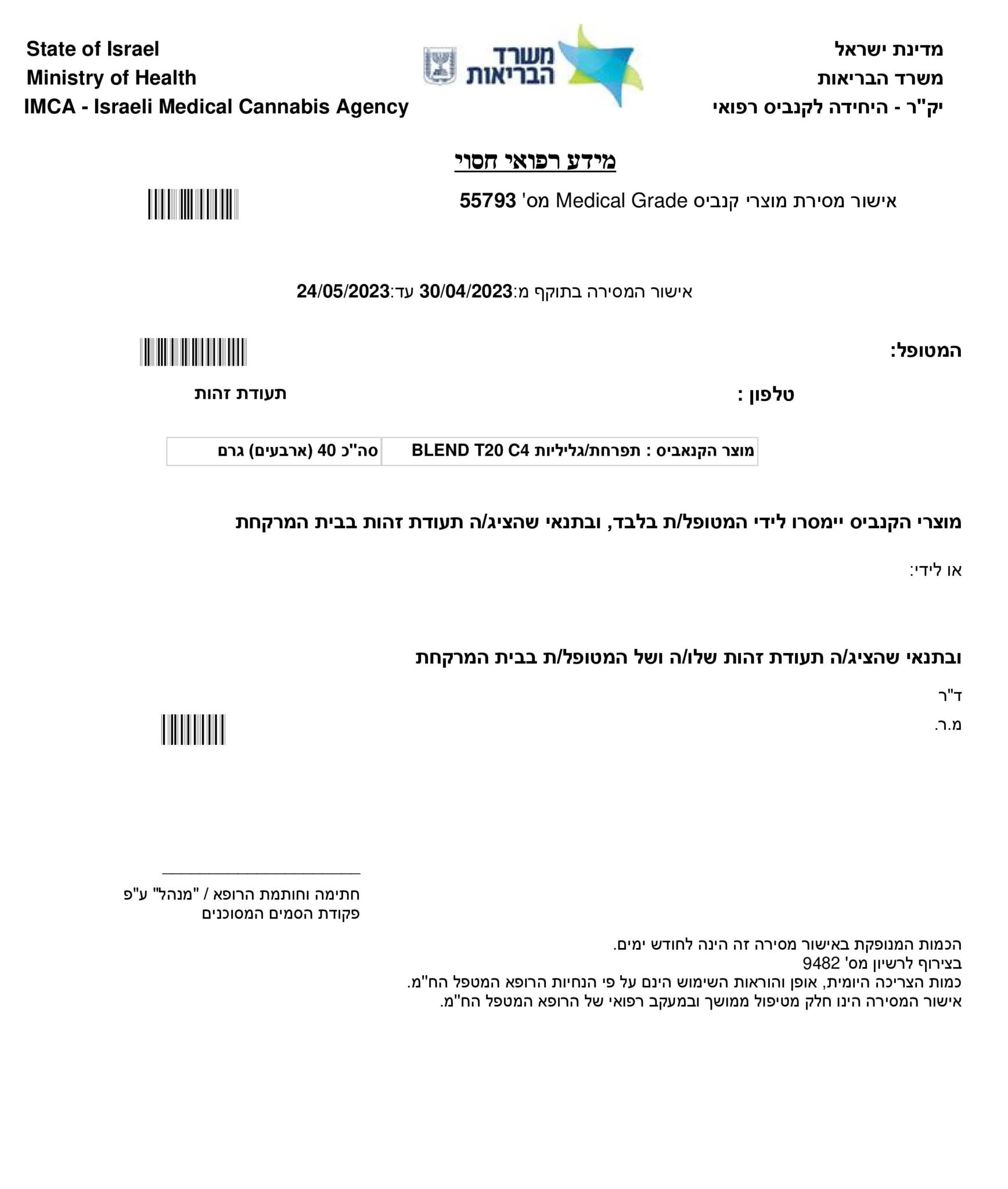 מרשמים לקנאביס